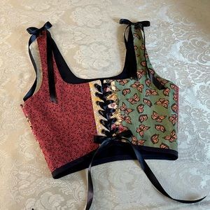 Colors of the Garden reversible corset top
